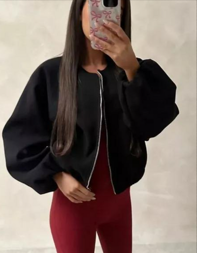 Aurelia Cropped Bomber Jacket