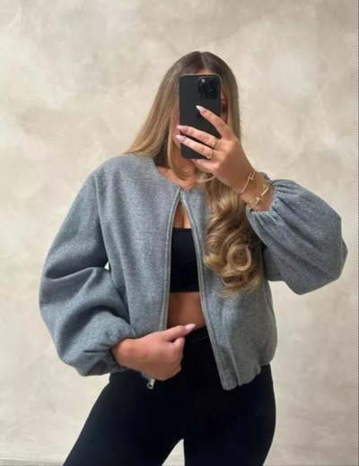 Aurelia Cropped Bomber Jacket