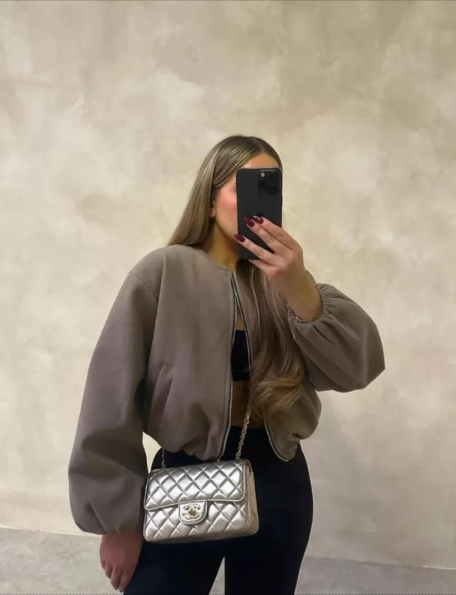 Aurelia Cropped Bomber Jacket