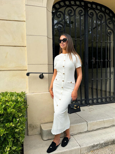 Riviera Buttoned Dress